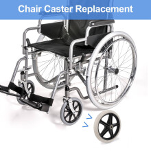 2PCS 200mm (8 inch) Rubber Small Non Marking Wheelchair Wheel Accessories PP Rubber Chair Caster Wheels Roller