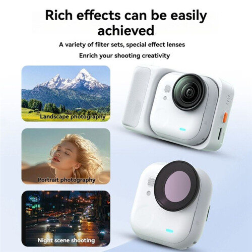 JSR JUNESTCR Filter Kit for  GO Ultra ND+UV+CPL+STAR+NIGHT Filter Anti-Glare Scratch-Proof Action Camera Filter 1
