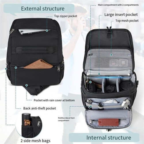 Camera Storage Bag SLR Camera Shoulder Bag Storage Messenger Stand-Alone Light Weight Waterproof Bag 1
