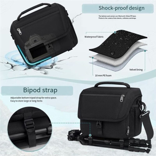 Camera Storage Bag SLR Camera Shoulder Bag Storage Messenger Stand-Alone Light Weight Waterproof Bag 2