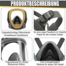 Maschere Antigas per La Sopravvivenza Contro Agenti Nucleari e Chimici, Maschera Antigas con Filtro A Carbone Attivo da 40 mm, Maschera Respiratoria A