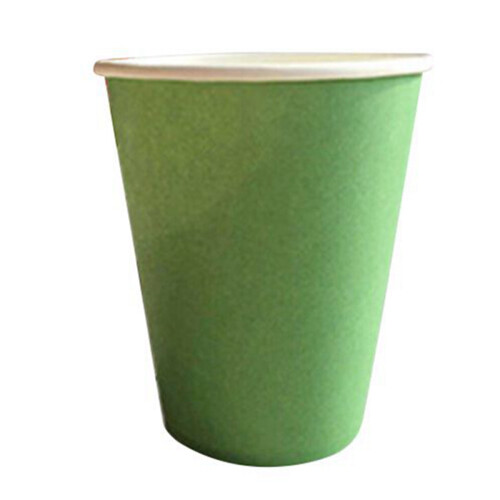 40 Paper Cups (9Oz) - Plain Solid Colours Birthday Party Tableware Catering(Green&Black) 2