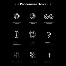 TRN V10 PRO Earphones Dual Dynamic High-Fidelity Sound in-Ear Monitors Headphones Black,3.5 with Microphone