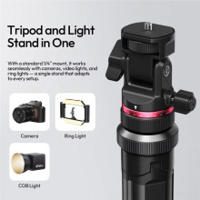 Ulanzi MT-80 Auto-Open Tripod with Universal 1/4inch Mount for Travel Cameras Video Lights Photography Light Stand Studio Shots