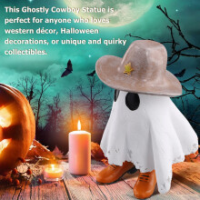 Décoration de Fantôme D'Halloween, Fantôme de Cow-Boy, Jolies Statues D'Intérieur D'Halloween Effrayantes avec des Bottes pour Décoration de la