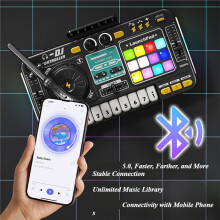 Kid DJ Mixer with Microphone Electronic Piano Keyboard Musical Instrument Toy for Children Birthday Gift Party Playset