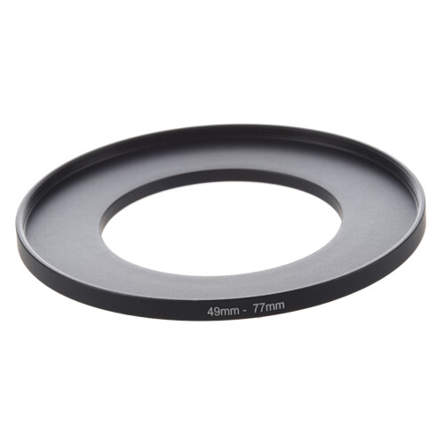 2X Camera Lens Filter Step  Ring 49mm-77mm Adapter Black 1