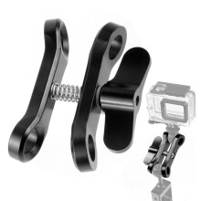 CNC Butterfly Clip Diving Clamp Light Connector Mount Tripod Adapter with Carbon Fiber Float Extension Arm