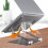 Computer Bracket Notebook Bracket Foldable Metal Heightened Heat Dissipation Bracket Conforms to Ergonomics (Space Gray) 7