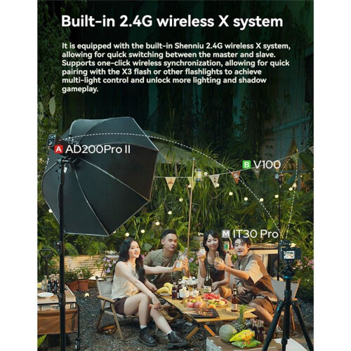 IT30Pro C Camera Flash 2.8inch Touchscreen Pocket Flash TTL Auto-Exposure 2.4G Wireless Camera Flash IT30Pro C 2