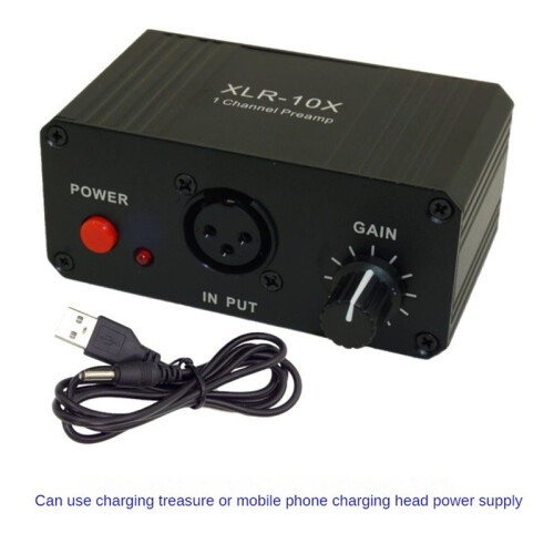2X XLR-10X 1 Channel XLR Interface Balanced Audio Amplifier NE5532 Dynamic Mic Microphone Preamplifier 1
