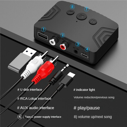 2X 5.3  Music Receiver  Adapter Wireless  Audio Receiver  Speaker Receiver 2