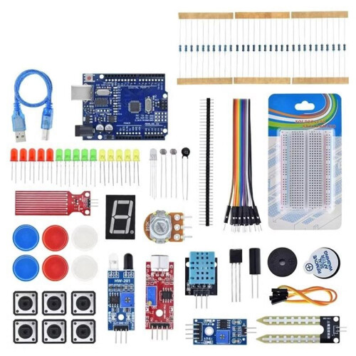 For  R3 Development Board 400 Hole Kit  Breadboard Sensor Obstacle Avoidance Module LED Lights Loose Parts,B 2