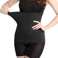 (XL, GREY) Cashmere Elastic Waist Support Back Warmer