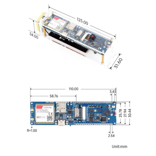 ESP32-S3 SIM7670G 4G Development Board Supports 4G LTE Cat-1 WiFi  GNSS Positioning Development Board