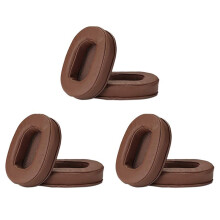 6x Ear Cushions Memory Foam Earpads Cover Replacement Ear Pads for ATH M50X Fits M40X M30X M20 Brown