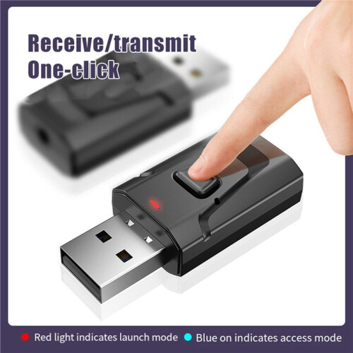 2X 4-in-1  5.0 USB  Transmitter Receiver Audio Adapter with Call Car  Receiver 2