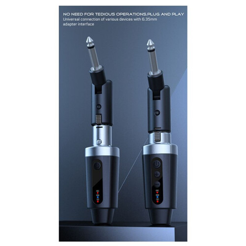 2X New XLR Adapter System Wireless Microphone Transmitter Receiver for Dynamic Microphone Guitar Audio Mixer PA System 2
