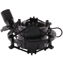 3X Universal 3KG Bearable Load Mic Microphone Shock Mount Clip Holder Stand Radio Studio Sound Recording Bracket Black
