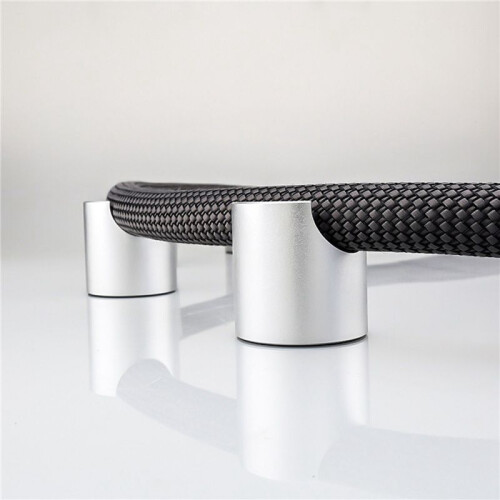 8pcs HIFI Cable Stand Booster Holder Support Frame Anti-Shock Foot Multi-Function Speaker Cable Trailing Pad Silver 1