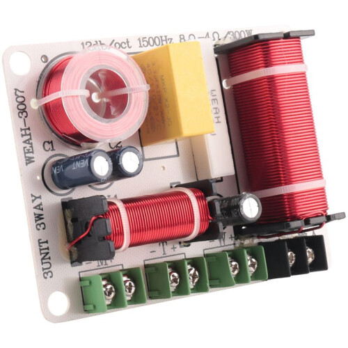 3X 3 Way Speaker Frequency Divider 300W HiFi Crossover Filter Frequency Distributor for DIY Home Speaker Modification 1