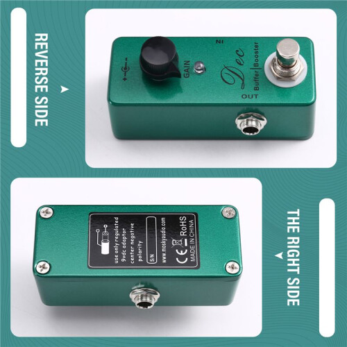 Dec Buffer Booster E-Gitarren-Effektpedal -Einzeleffekt mit Clean Boost True Bypass Einzeleffekt 2