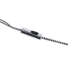 2 Pcs H-169 3.5mm MP3 MP4 Wiring Subwoofer Braided Cord, Music Headphones with Wheat Wire Control, & Silver