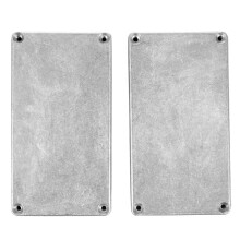 2Pcs 125B/1590N1 Aluminum Case Guitar Stompbox & Pedal Enclosure & 1 Pcs Stomp Box Effects 1590A Style Pedal Enclosure