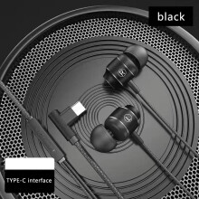 (Starry Black, Type C) Magnetic Wired Earbuds with Volume Control 3.5MM/Type C