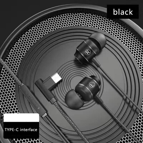 (Starry Black, Type C) Magnetic Wired Earbuds with Volume Control 3.5MM/Type C