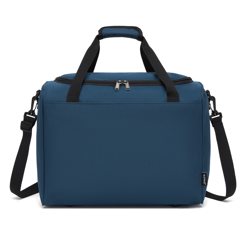 (Navy) Spacious Airline-Approved Cabin Travel Duffel 40X30X20 cm - Roomy Weekender with U-Zip Opening - Pink