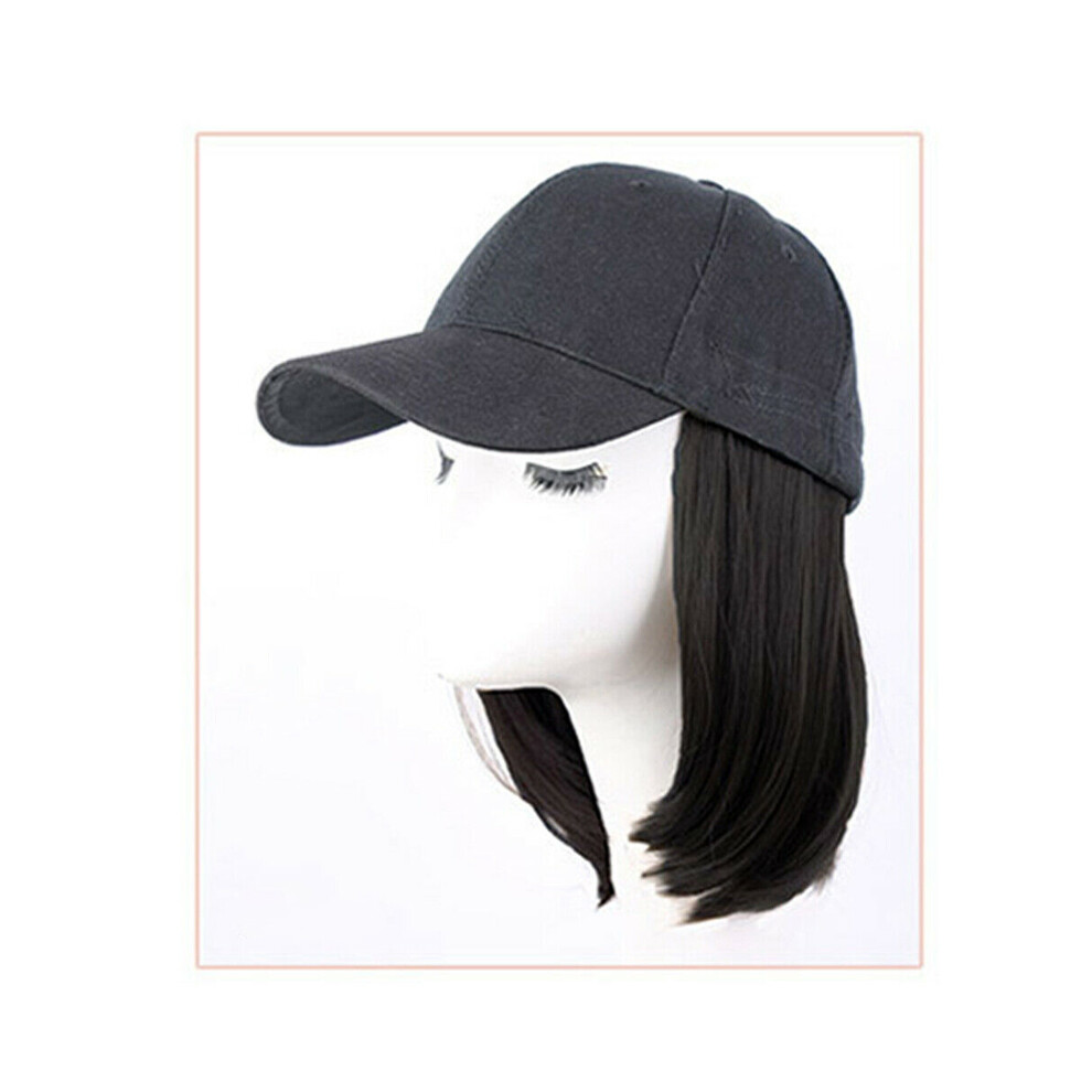 Penghui-Toys Unisex Black (Naturally ) Short Bob Wig Hat - Adjustable & Easy Care