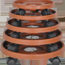 (Pink) Rolling Plant Stand with Wheels for Indoor/Outdoor Use