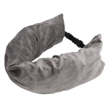 Almohada de viaje rellenable cuello gris almacenamiento