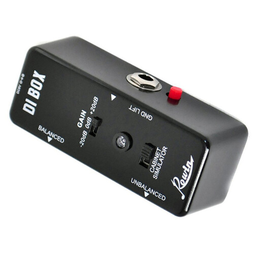 2X Rowin DI BOX LEF-331 Micro-DI com Cab Sim e Gain Guitar Effect Pedal True Bypass 2