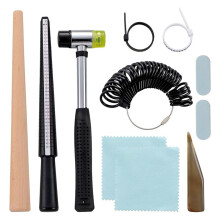 Adult Jewelry Making Kit Ring Shaping Tool Fixing Bend Ring Metal Sizing Measuring Repair Kit with Jewelry Mallet