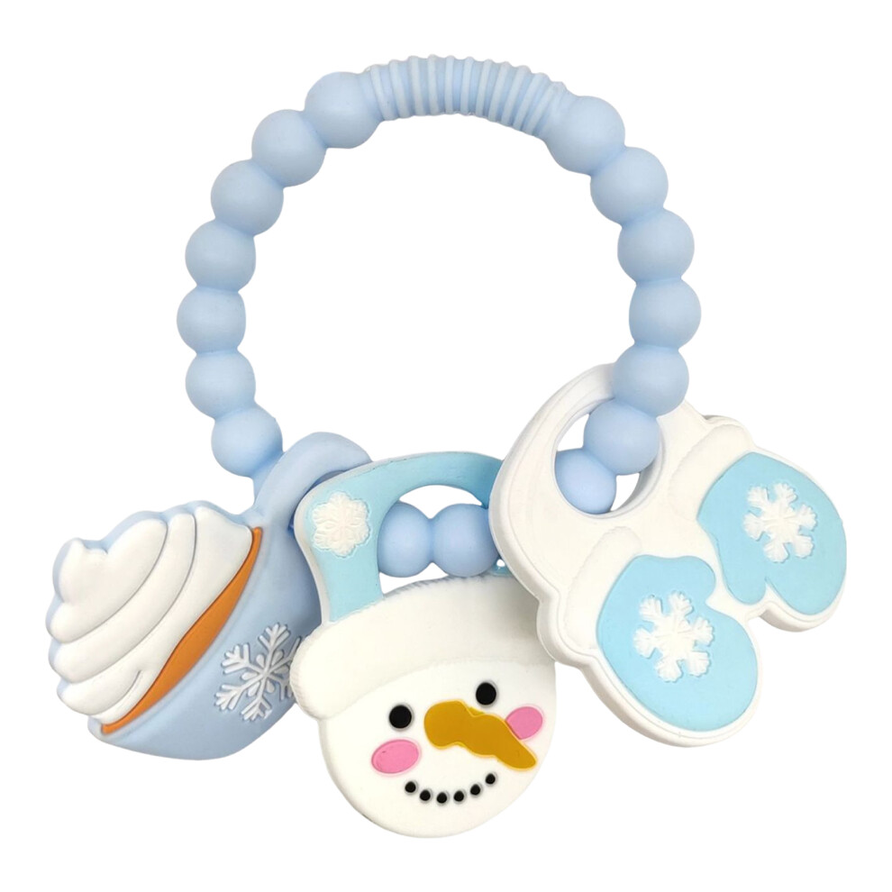 Penghui-Toys (Pink And Blue) Christmas Baby Teethers - Soft Gum Relief Toys