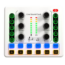 Carte Son M8 Live MéLangeur Audio  Sans Fil MéLangeur NuméRique RéDuction Du Bruit Diffusion en Direct Diffusion Podcasting