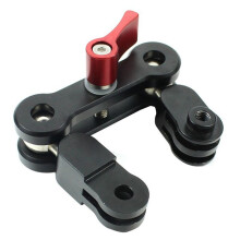 Aluminum Alloy Magic Arm Mount Adapter Dual Pivot Activity Connector 360 Rotation for Action Camera