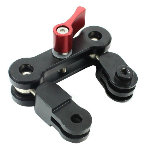 Aluminiumlegering Magic Arm Mount Adapter Dual  Pivot Activity Connector 360 Rotation för  Action Camera