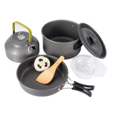 Camping Cooking Set Camping Cookware Outdoor Cookware Set Pots Tourist Dishes Travel Portable Teapot Picnic Tableware