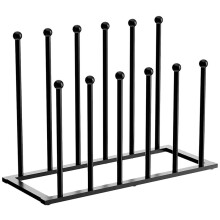 Free Standing Shoe Racks Black Metal Boot Rack, Shoe Organizer for Dorm Room,Closet,Patio Outdoor, for 6 Pairs
