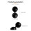 (Black) Universal Car Push Start Button Cover for SUV Van 1