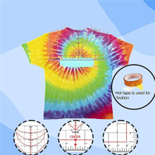Tshirt Ruler Guide for Vinyl Alignment, T Shirt Ruler to Center Design Tshirt Measurement Tool with Heat Tape