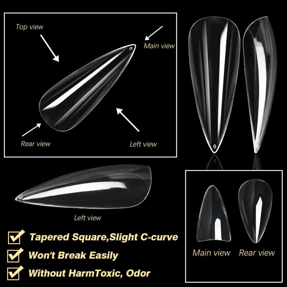 Dachuang Beauty (6) French Tip Nail Molds, Non-Marking & Transparent