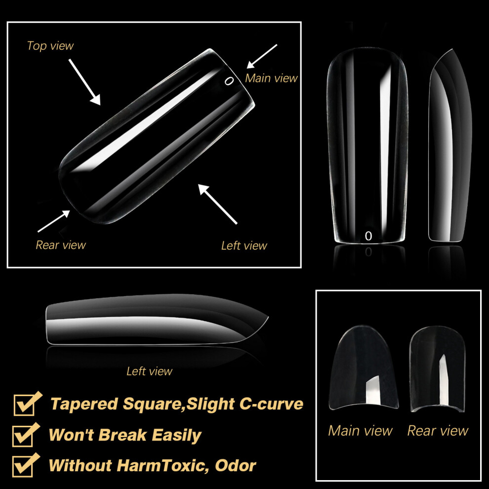 Dachuang Beauty (12) French Tip Nail Molds, Non-Marking & Transparent