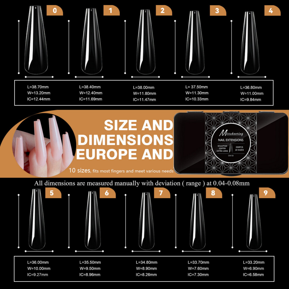 Dachuang Beauty (3) French Tip Nail Molds, Non-Marking & Transparent