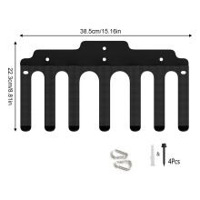 (Seven-hook barbell hanging device) Steel Barbell Rack w/ Anti-Slip Pad for Gym & Home