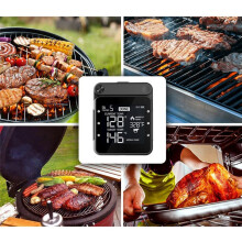 Intelligentes, Wiederaufladbares, Digitales WLAN-Fleischgrillthermometer mit Kabelloser Fernbedienung für Den Grillofen und Smoker