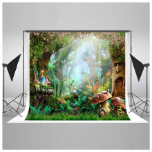 2szt. 7X5Ft Zmywalna Tkanina Fotografia TłO Bajkowy Zjawiskowy Natura Las żYcie TłO Fotograficzne TłA dla Studiów Fotograficznych Dzieci